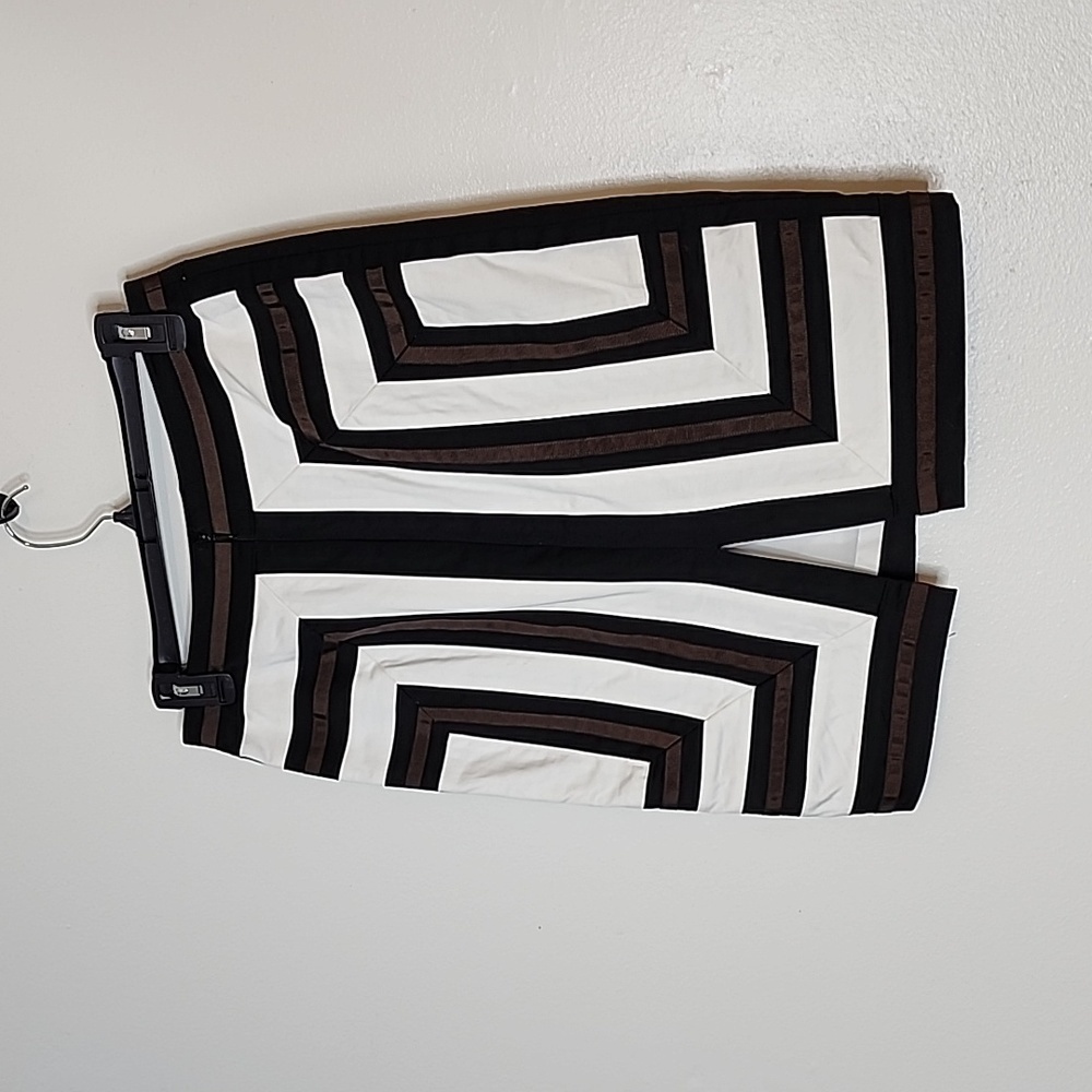 White House Black Market Pencil Colorblock Grosgrain Skirt Office Preppy Summer - Picture 5 of 11
